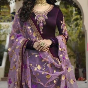 Purple Indian pant suit